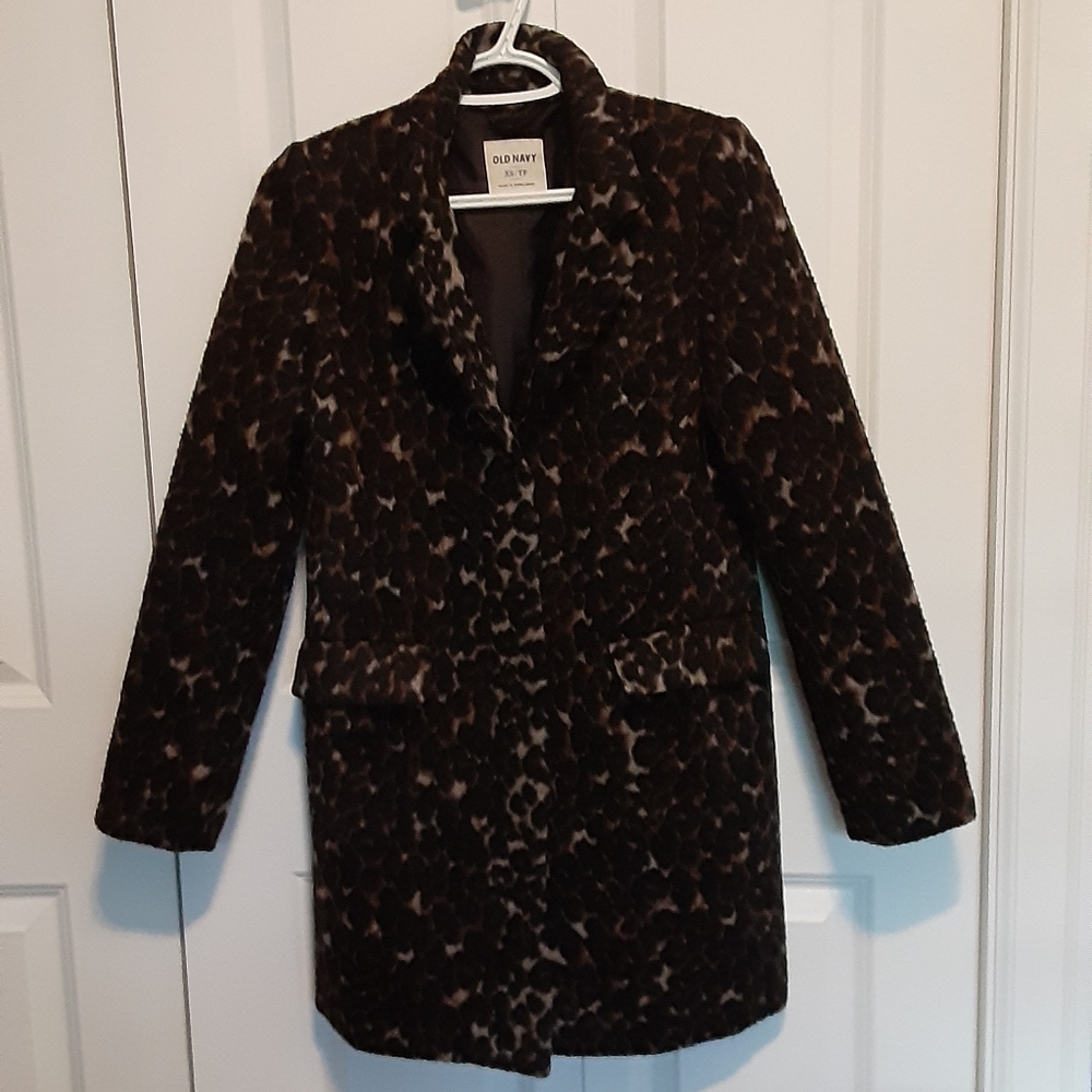 Old Navy leopard print coat